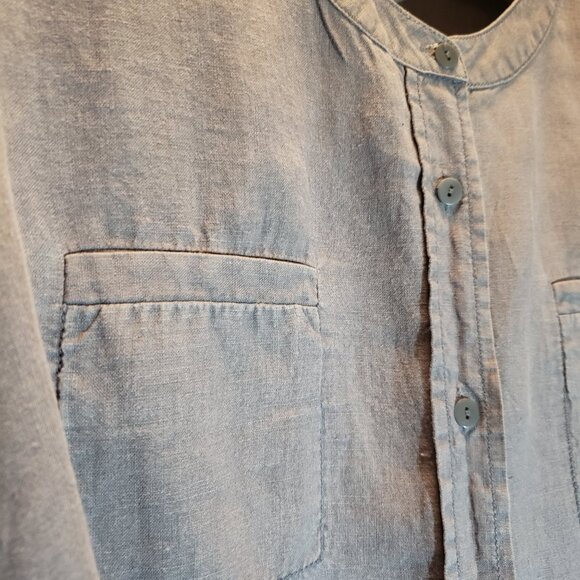 Eileen Fisher Organic Linen Shirt Dress with Belt - Picture 4 of 11